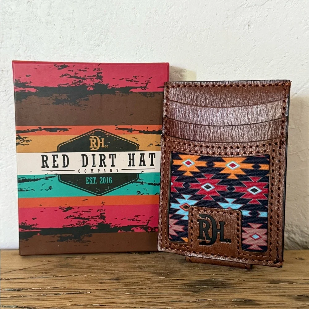 Red Dirt Hat Company Brown and Multicolor Card Holder